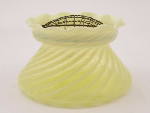Yellow Vaseline Glass Posey Vase, Circa 1900
