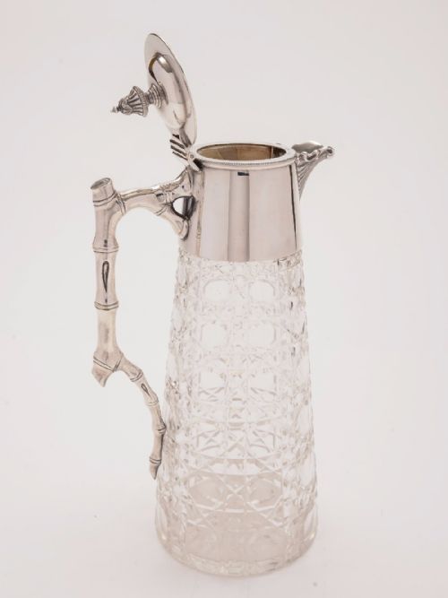 fig 1. Victorian Cut Glass and Silver Plated Claret Jug, Circa 1880