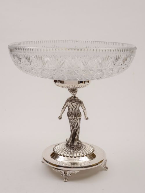 fig 1. Victorian Cut Glass and Silver Plated Centrepiece