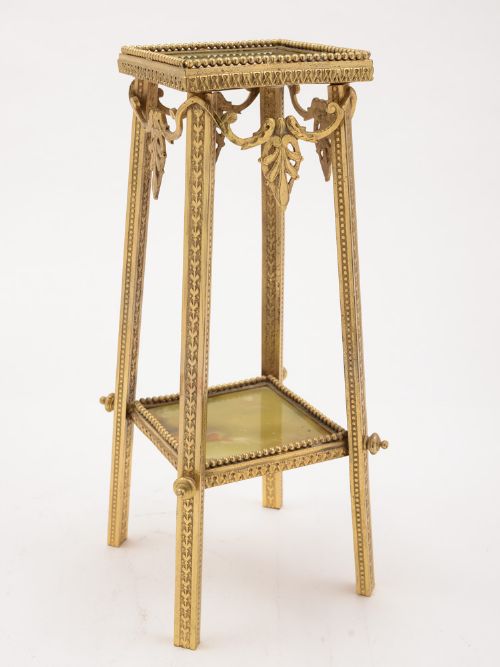 French Brass and Onyx Display Stand, Circa 1910