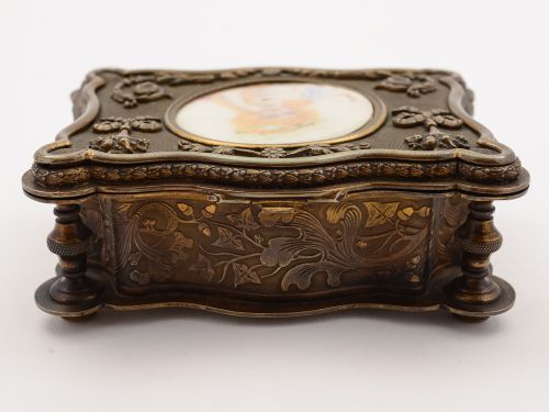 fig 1. French Brass Jewellery Casket, Circa 1880