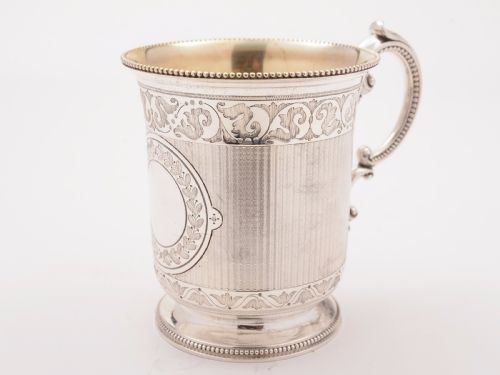 Victorian Half Pint Silver Tankard, London 1864