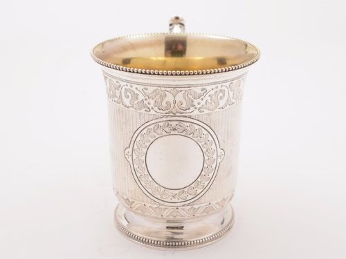 fig 1. Victorian Half Pint Silver Tankard, London 1864