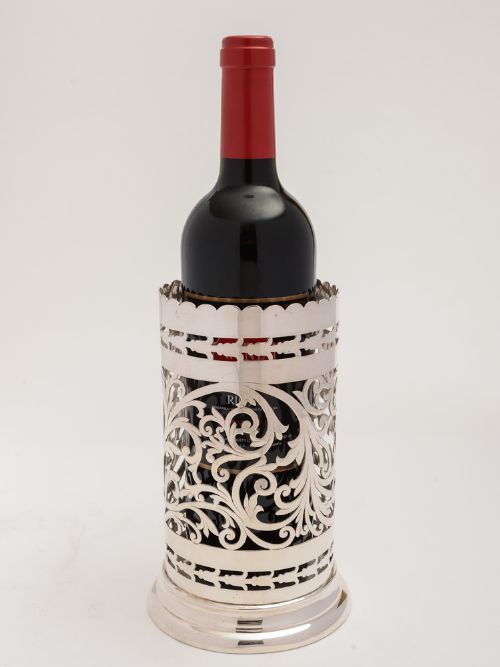 fig 1. Edwardian Silver Plated Bottle Holder, Circa 1905
