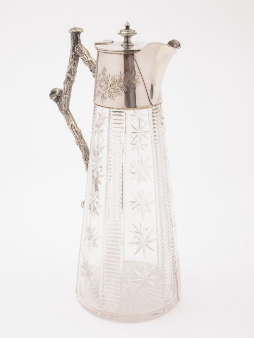 Victorian Cut Glass Claret Jug, Circa 1890