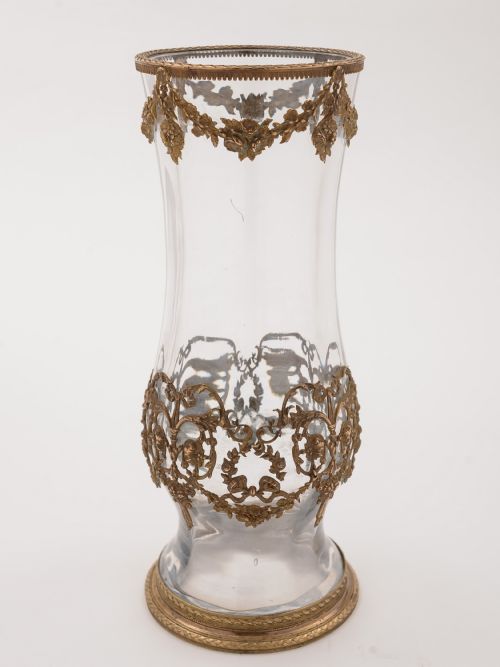 French Bronze Mounted Glass Vase, Circa 1900