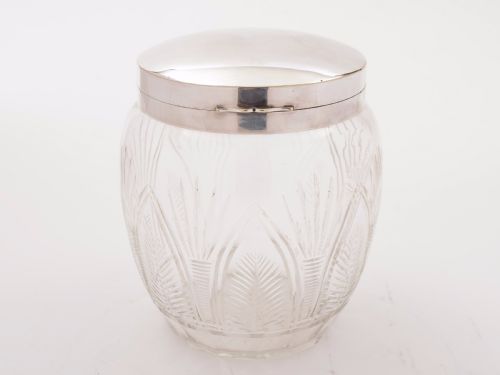 Victorian Cut Glass Biscuit Box, Circa 1890