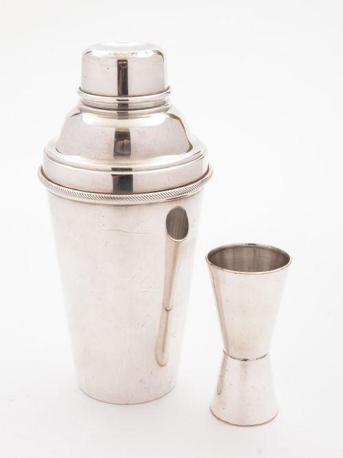 Art Deco Cocktail Shaker with Measure, Circa 1930