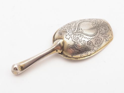 Russian Silver Caddy Spoon, Circa 1890