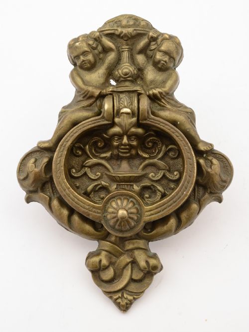 Edwardian Large Brass Door Knocker, Circa 1905
