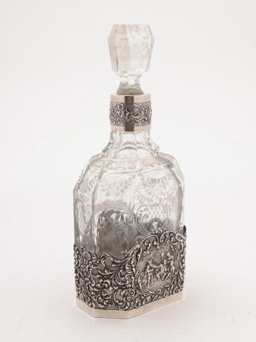 fig 1. Dutch Silver and Glass Decanter, 1928