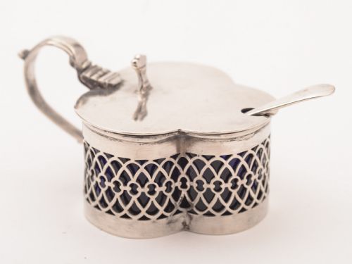 Edwardian Silver Mustard Pot, Birmingham 1909