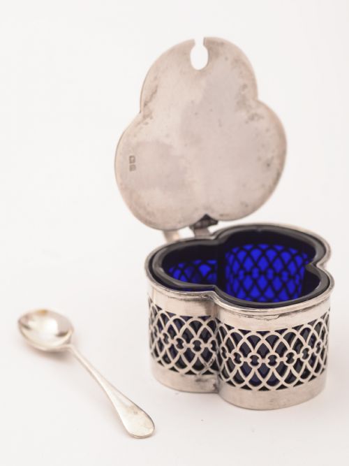 fig 1. Edwardian Silver Mustard Pot, Birmingham 1909
