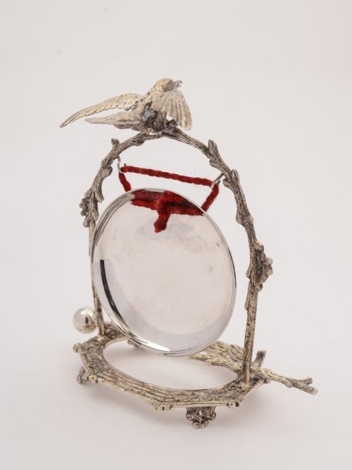 fig 1. Victorian Silver Plated Novelty Dinner Gong, Circa 1890