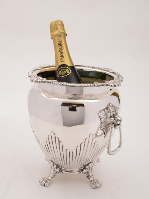 fig 1. WMF German Silver Plated Champagne Bucket, Circa 1900