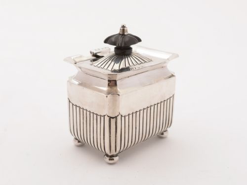 Victorian Silver Tea Caddy, London 1893