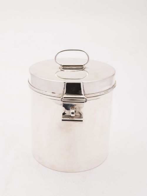 Victorian Novelty Silver Plated Biscuit Barrel, Circa 1890