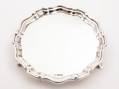 Edwardian Silver Card Tray, Sheffield 1908