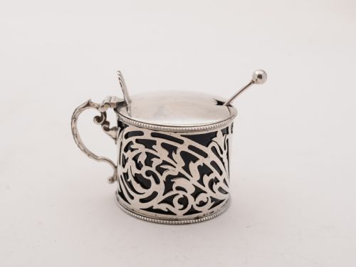 Art Nouveau Silver Mustard Pot, Birmingham 1903