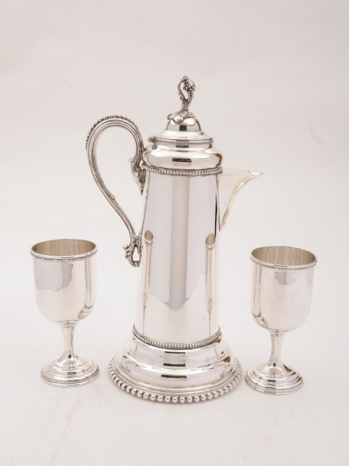 Continental Silver Plated Claret Jug, Circa 1900