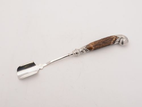 Silver and Antler Handled Stilton Scoop, Sheffield 1899