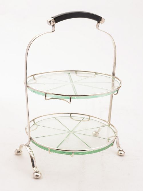 Art Deco 2-Tier Cake Stand, Circa 1930