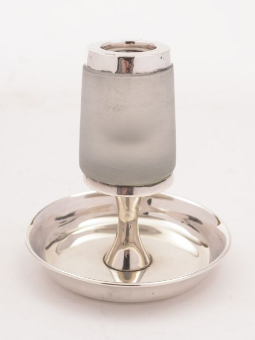 Edwardian Silver and Glass Match Striker, Birmingham 1907