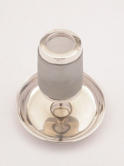 fig 1. Edwardian Silver and Glass Match Striker, Birmingham 1907