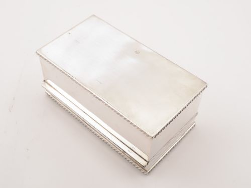 fig 1. Silver Plated Biscuit Box, Circa 1920