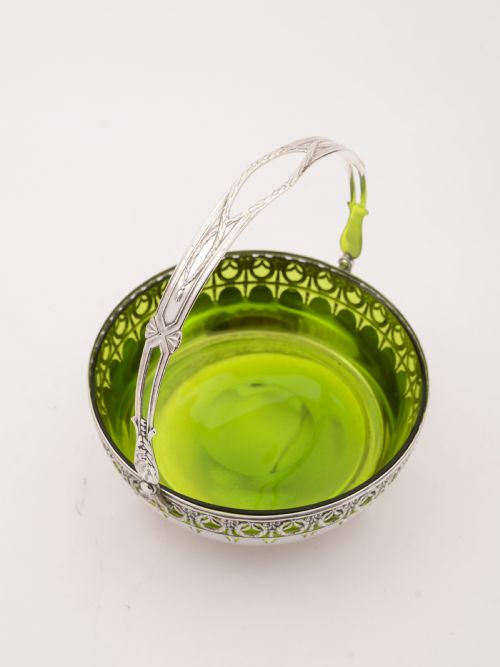 fig 1. Edwardian Glass Lined Basket, Circa 1905