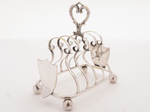 Edwardian Silver Plated Toast Rack, Circa 1905