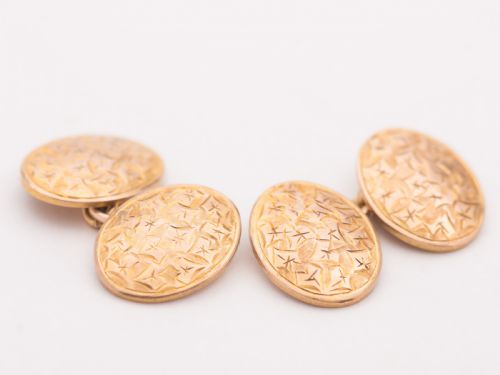 9kt Gold Cufflinks, Chester 1912