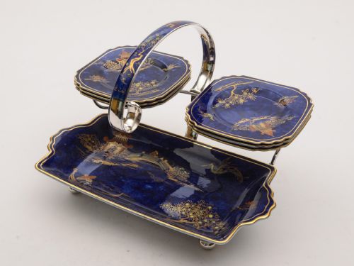 Fabulous Art Deco China Sandwich Set, Circa 1930