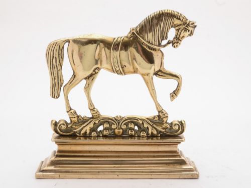 Beautiful Victorian Heavy Brass Doorstop, Circa 1890