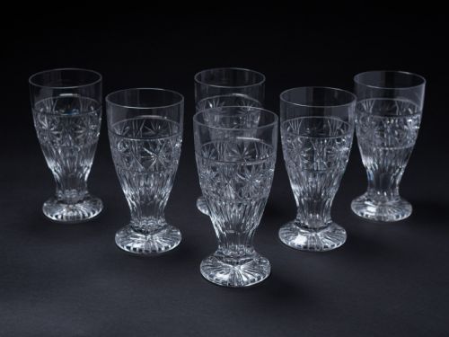Fabulous Set of 6 Art Deco Glasses, Circa 1930