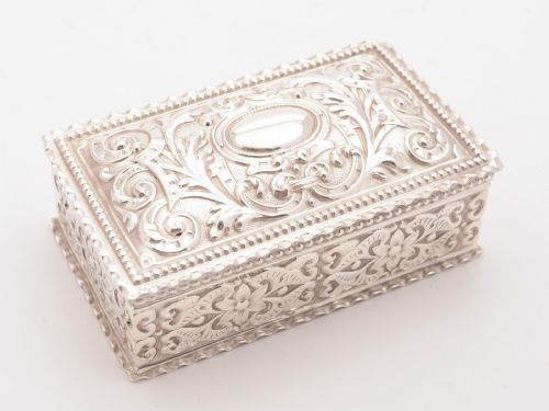 Nice Victorian Silver Plated Trinket Box, Circa 1890