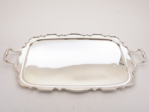 Fabulous Edwardian Large Silver Plated Tray, Circa 1905