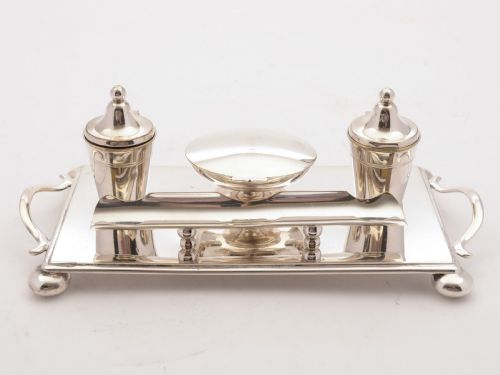 Unusual Arts & Crafts Style Ink Stand, Circa 1900