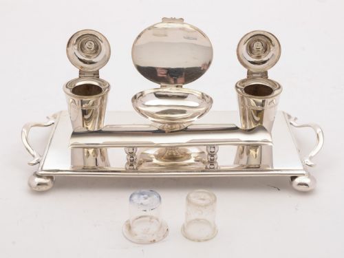 fig 1. Unusual Arts & Crafts Style Ink Stand, Circa 1900