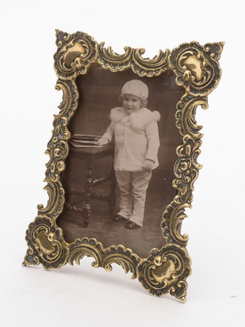 Charming Edwardian Cast Brass Photo Frame, Circa 1905