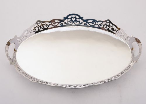 Stunning Edwardian Silver Plated Gallery Tray, Circa 1905