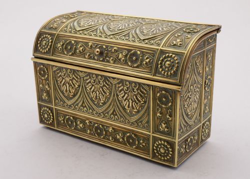 Art Nouveau Brass Document Box, Circa 1900