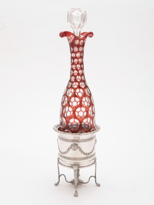 Gorgeous Victorian Decanter in Stand, Circa 1890