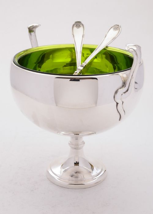 Good Wmf Silver Plated Salad Bowl with Servers, Circa 1900