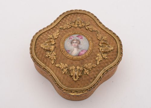 Beautiful French Brass Gilt Jewellery Box, Circa 1900