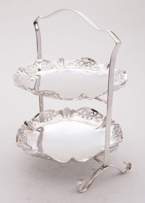 Superb Art Deco Two Tier Cake Stand, Circa 1930