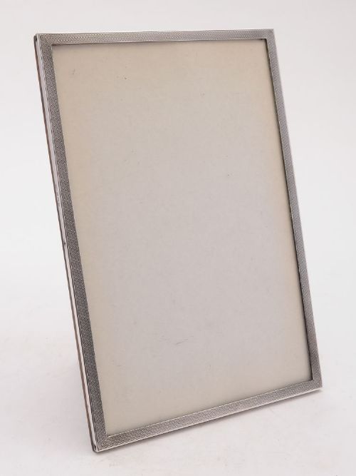 Fabulous Art Deco Silver and Oak Photo Frame, Birmingham 1937