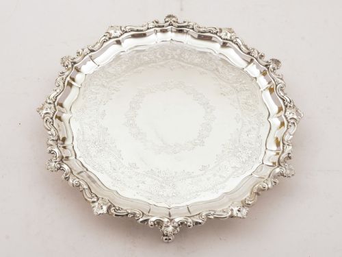 Nice Victorian Silver Plated Salver, Circa 1880