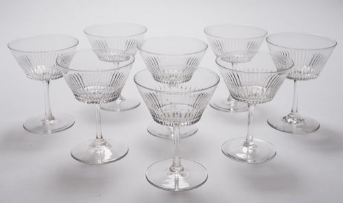 Superb Edwardian Set of 8 Champagnes, Circa 1905