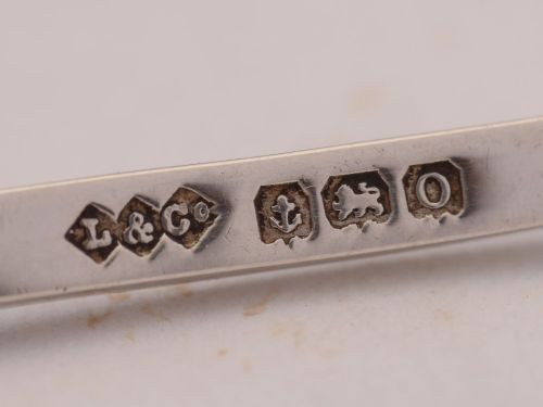 fig 1. Gorgeous Set of 6 English Liberty & Co Silver Cake Forks, 1938